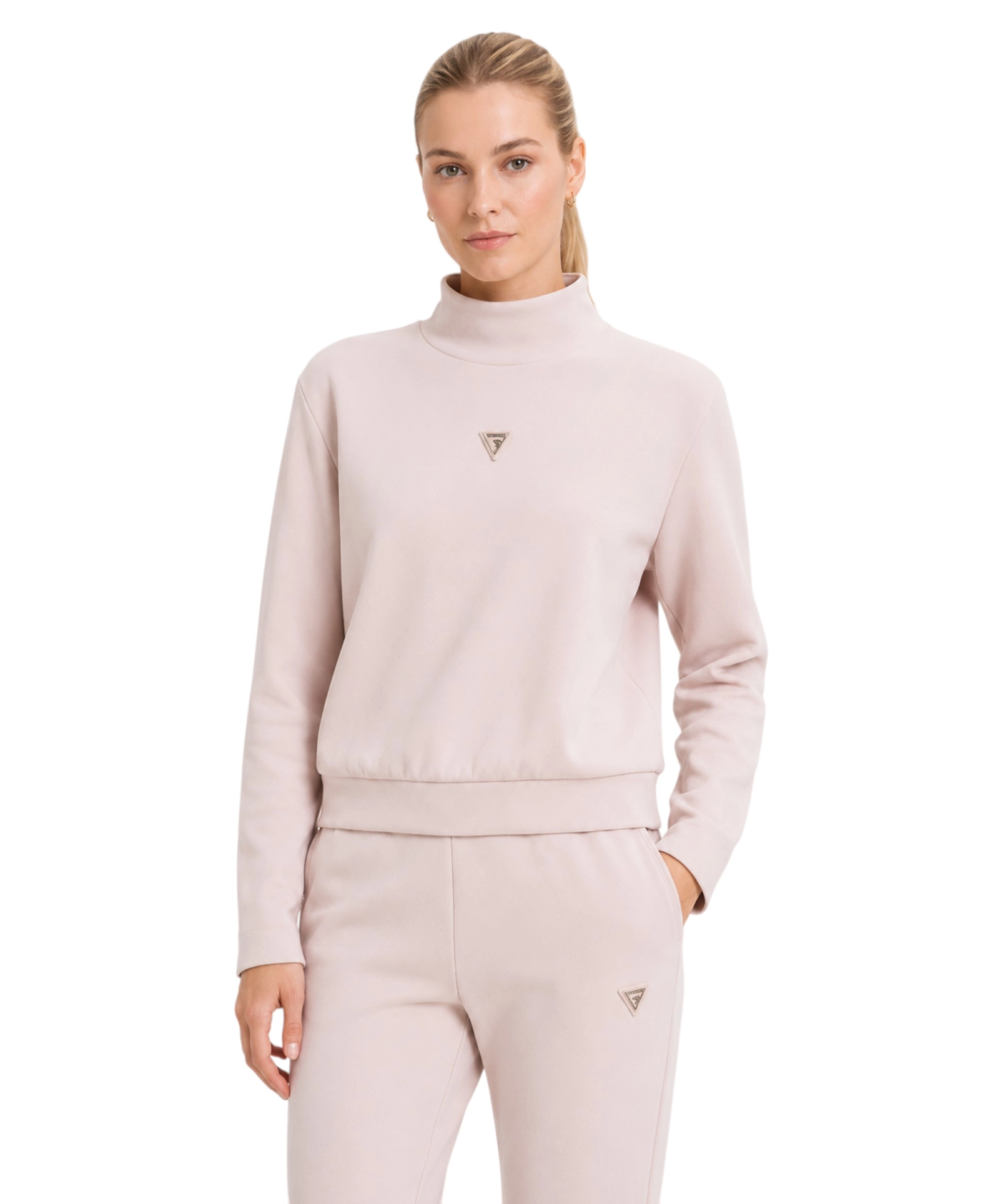 Guess - Γυναικείο Φούτερ Olympe Regular Fit V4YQ05KCAY2-G6I4 Ροζ