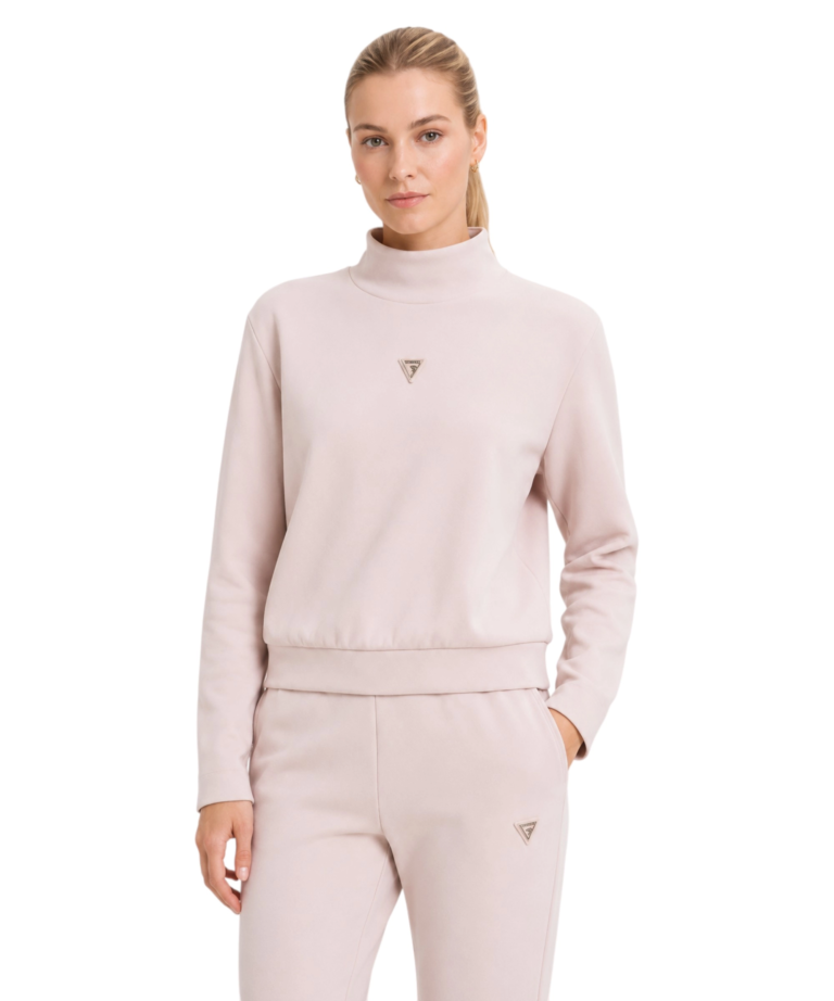 Guess - Γυναικείο Φούτερ Olympe Regular Fit V4YQ05KCAY2-G6I4 Ροζ