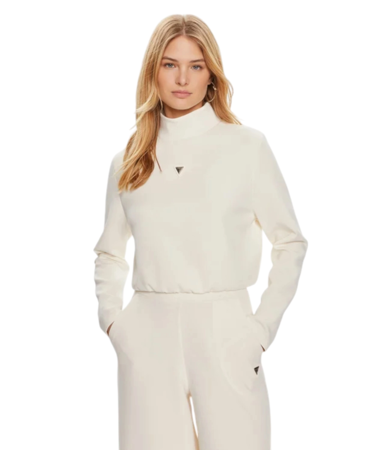 Guess - Γυναικείο Φούτερ Olympe Regular Fit V4YQ05KCAY2-G6K5 Εκρού