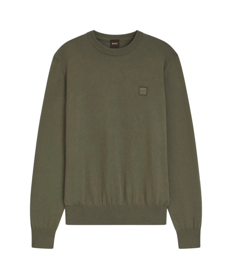 Hugo Boss - Ανδρική Πλεκτή Μπλούζα Kanovano_S 50527583-325 Λαδί