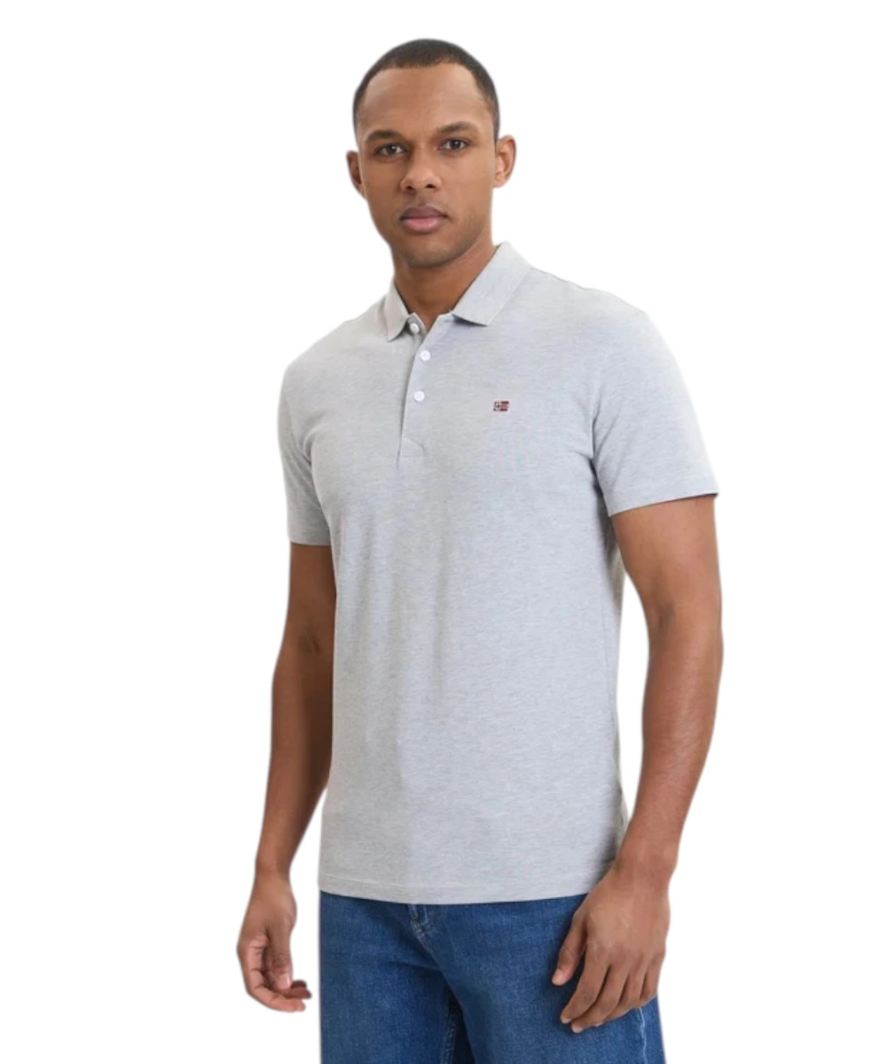 Napapijri - Ανδρικό T-shirt Polo Ealis SS Regular Fit NP0A4H8B-795 Γκρι