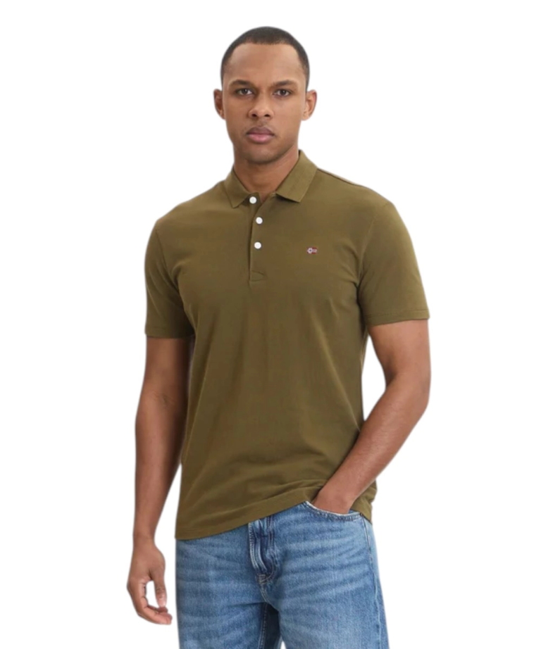 Napapijri - Ανδρικό T-shirt Polo Ealis SS Regular Fit NP0A4H8B-G3A Πράσινο
