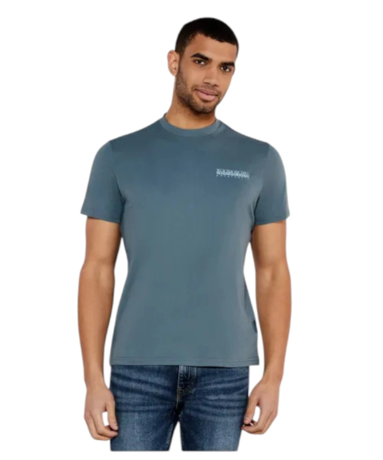 Napapijri - Ανδρικό T-shirt S-Dati Regular Fit NP0A4IE2-G1Y Πετρόλ