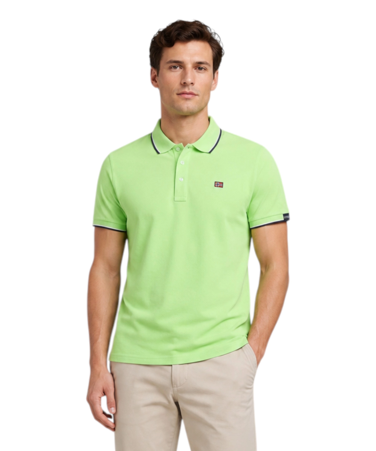 Scuola Nautica Italiana - Ανδρικό Polo Κοντομάνικο 838862-LIME Λαχανί
