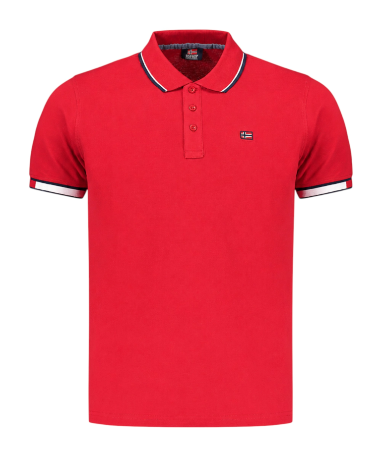 Scuola Nautica Italiana - Ανδρικό Polo Κοντομάνικο 868868-BITTER Κόκκινο
