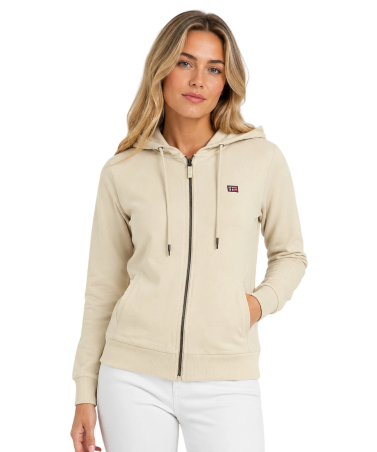 Scuola Nautica Italiana - Γυναικεία Ζακέτα Φούτερ 852411-BEIGE Μπεζ