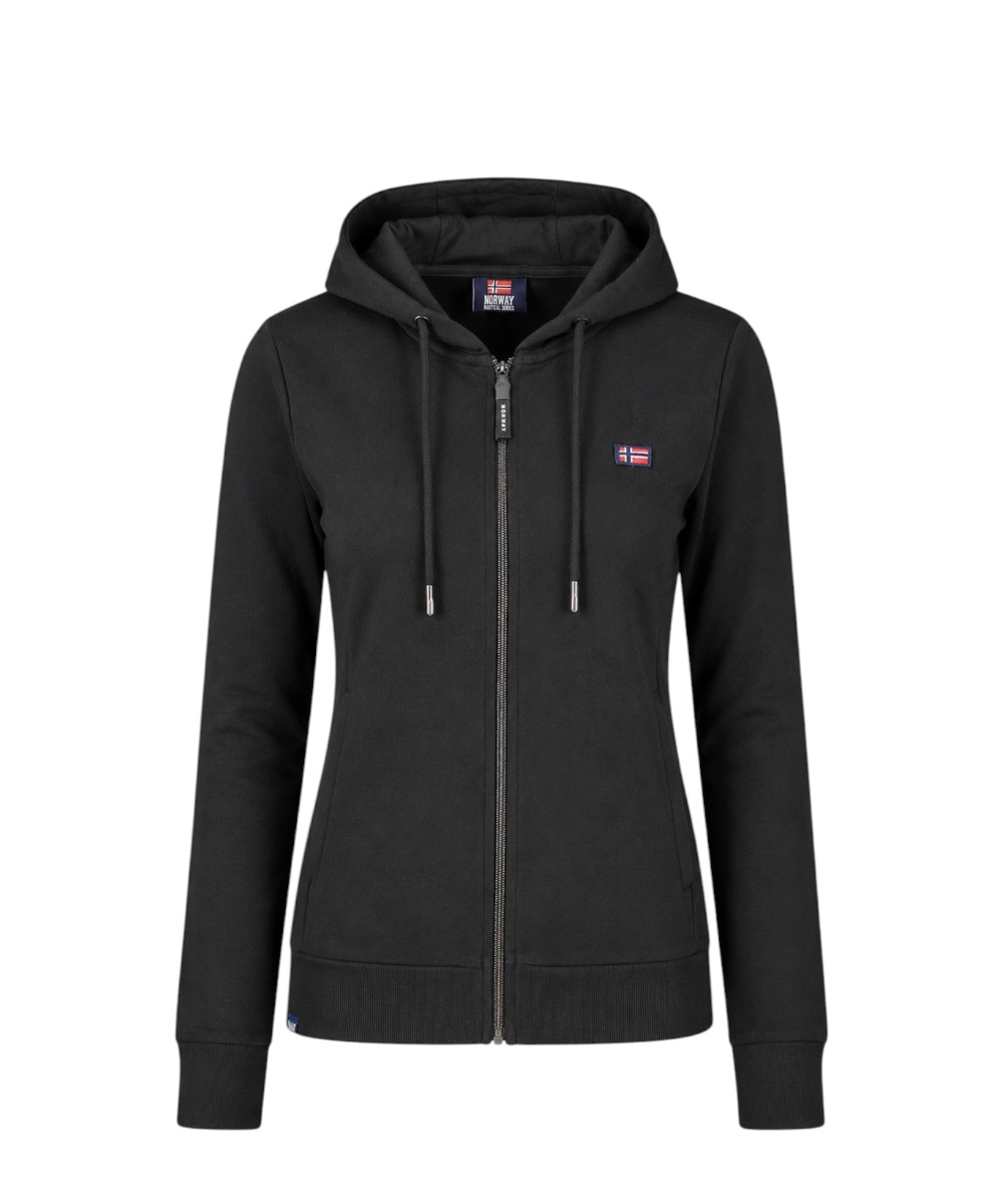 Scuola Nautica Italiana - Γυναικεία Ζακέτα Φούτερ 852411-BLACK Μαύρο