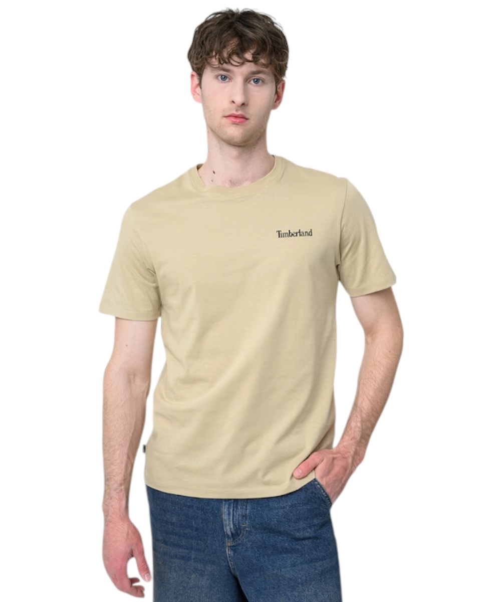 Timberland - Ανδρική Μπλούζα T-Shirt Majica TB0A421F-Y94 Μπεζ